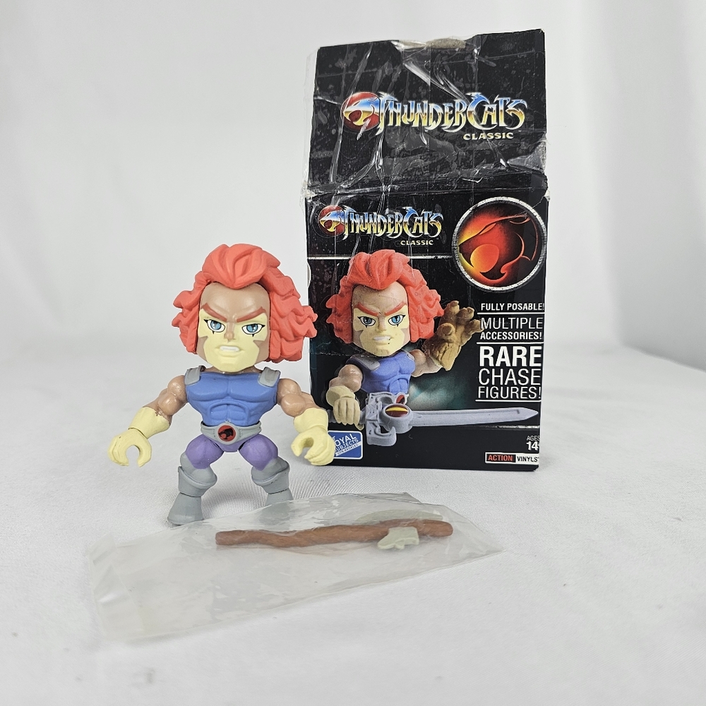 Loyal Subjects Thundercats 3.2" LION-O Neon Orange, Missing Sword, + Slithe Axe